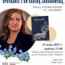 Spotkanie autorskie z dr Sabiną Jakubowską