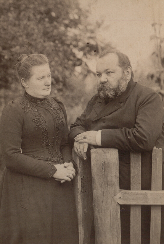 Zygmunt Kozicki z żoną - Założyciel apteki w Radłowie